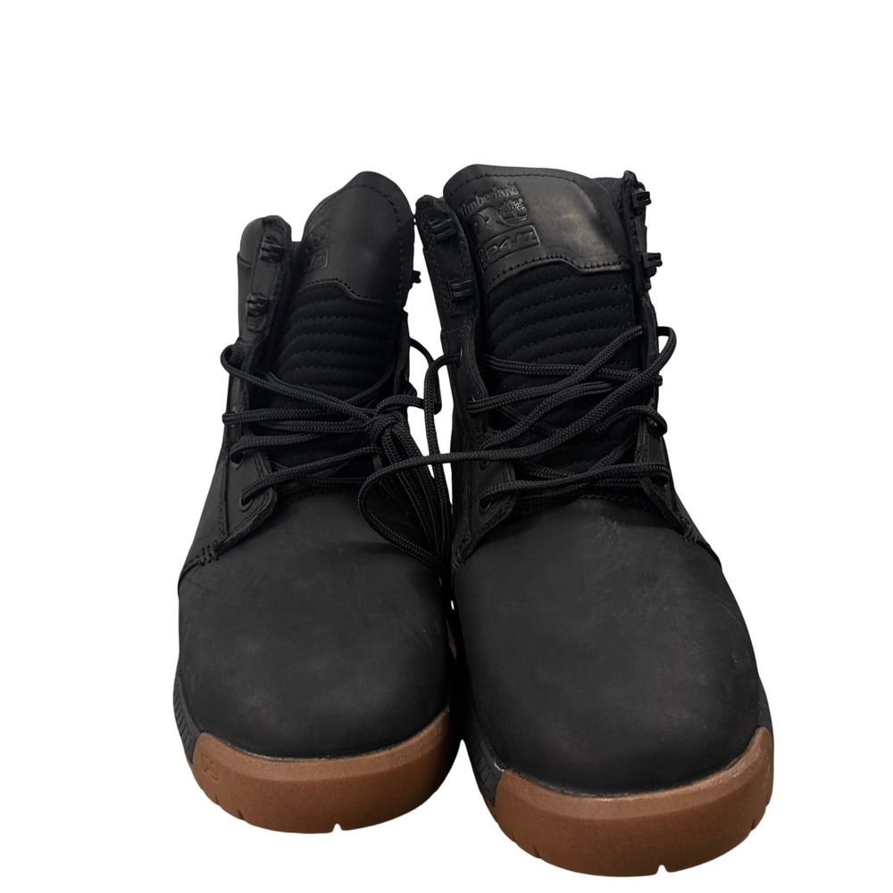 Timberland PRO Montauk Work Boots Mens 9.5 Black Soft Toe EH Leather 0A66DQEMW - Picture 2 of 6